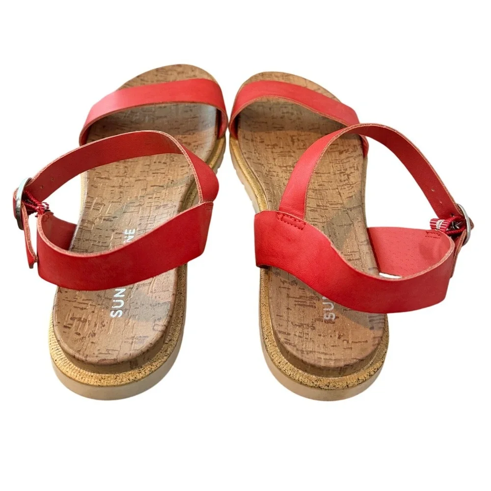 Sun+Stone Coral Mattie Round Toe Buckle Slingback Sandals Women's Size 8 - NWOB